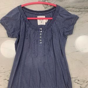 Blue top with front detailing